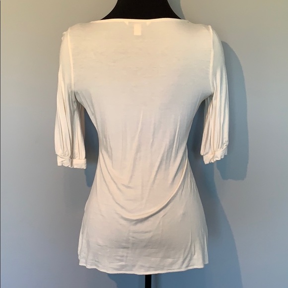 Banana Republic Cream Collared Blouse, Small, GUC - Picture 2 of 6